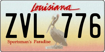 LA license plate ZVL776