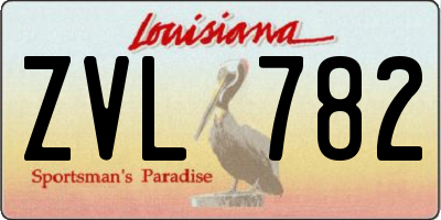 LA license plate ZVL782