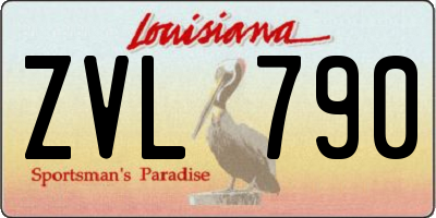 LA license plate ZVL790