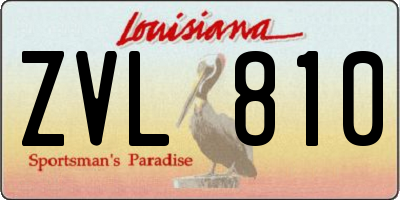 LA license plate ZVL810