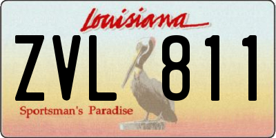 LA license plate ZVL811