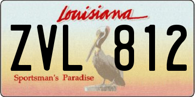 LA license plate ZVL812