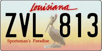 LA license plate ZVL813