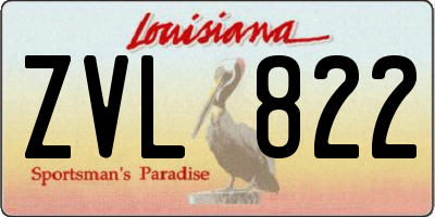 LA license plate ZVL822
