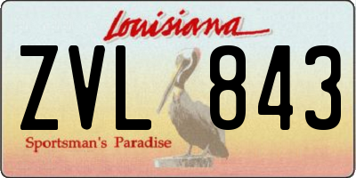 LA license plate ZVL843