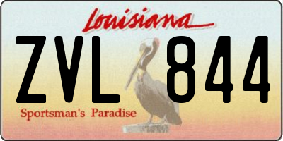 LA license plate ZVL844