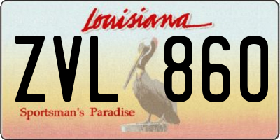 LA license plate ZVL860