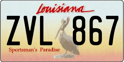 LA license plate ZVL867