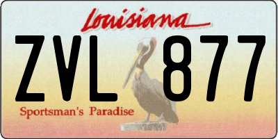 LA license plate ZVL877