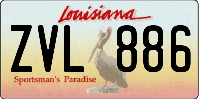 LA license plate ZVL886