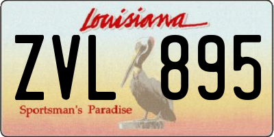 LA license plate ZVL895