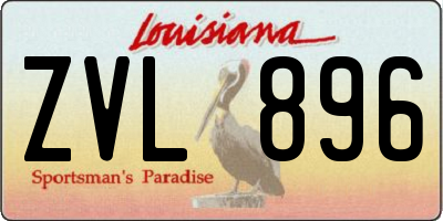 LA license plate ZVL896