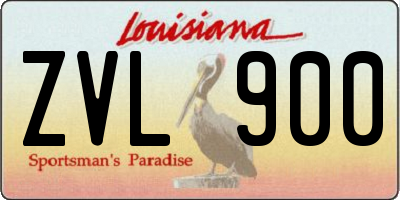 LA license plate ZVL900