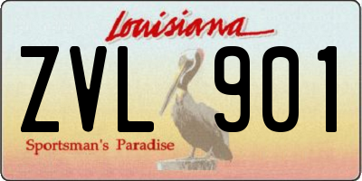 LA license plate ZVL901