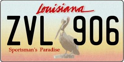 LA license plate ZVL906