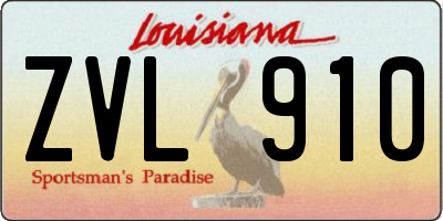 LA license plate ZVL910