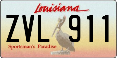 LA license plate ZVL911