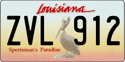 LA license plate ZVL912