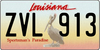 LA license plate ZVL913