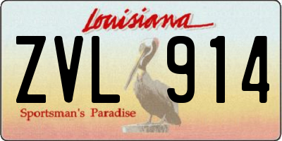 LA license plate ZVL914