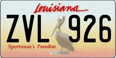 LA license plate ZVL926