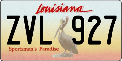 LA license plate ZVL927