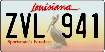 LA license plate ZVL941