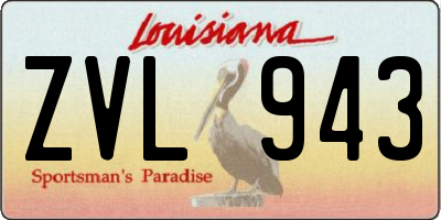 LA license plate ZVL943