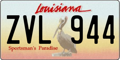 LA license plate ZVL944