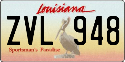 LA license plate ZVL948