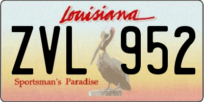 LA license plate ZVL952