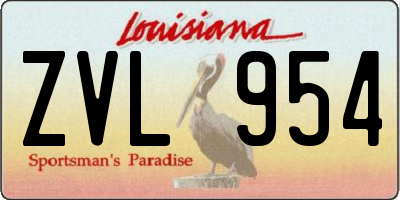 LA license plate ZVL954