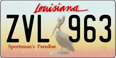 LA license plate ZVL963
