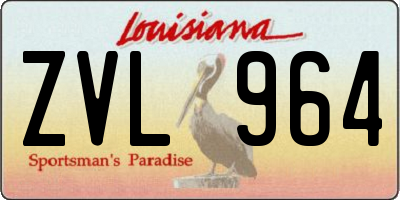 LA license plate ZVL964