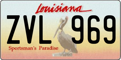 LA license plate ZVL969