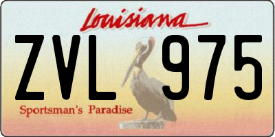 LA license plate ZVL975