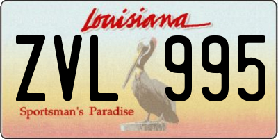 LA license plate ZVL995