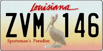 LA license plate ZVM146