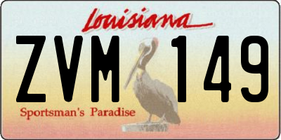 LA license plate ZVM149