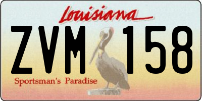 LA license plate ZVM158