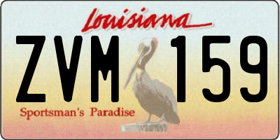 LA license plate ZVM159