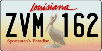 LA license plate ZVM162