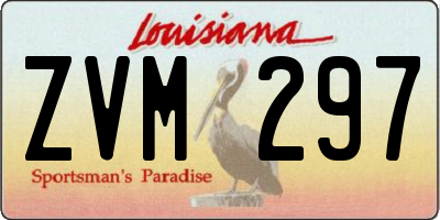 LA license plate ZVM297