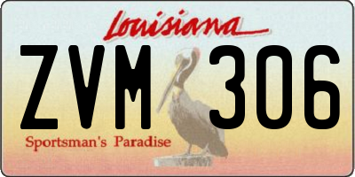 LA license plate ZVM306