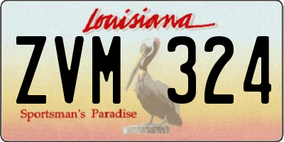 LA license plate ZVM324