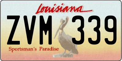 LA license plate ZVM339