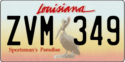 LA license plate ZVM349