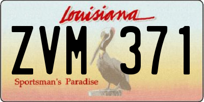 LA license plate ZVM371