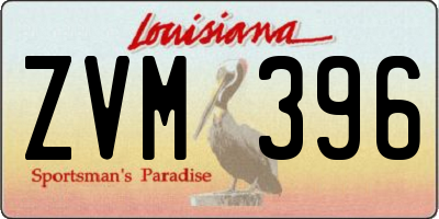 LA license plate ZVM396