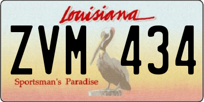 LA license plate ZVM434